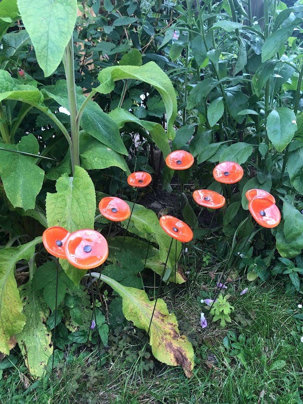 CARNEOL GLASS - Small Glass Flower For Inside In Orange
