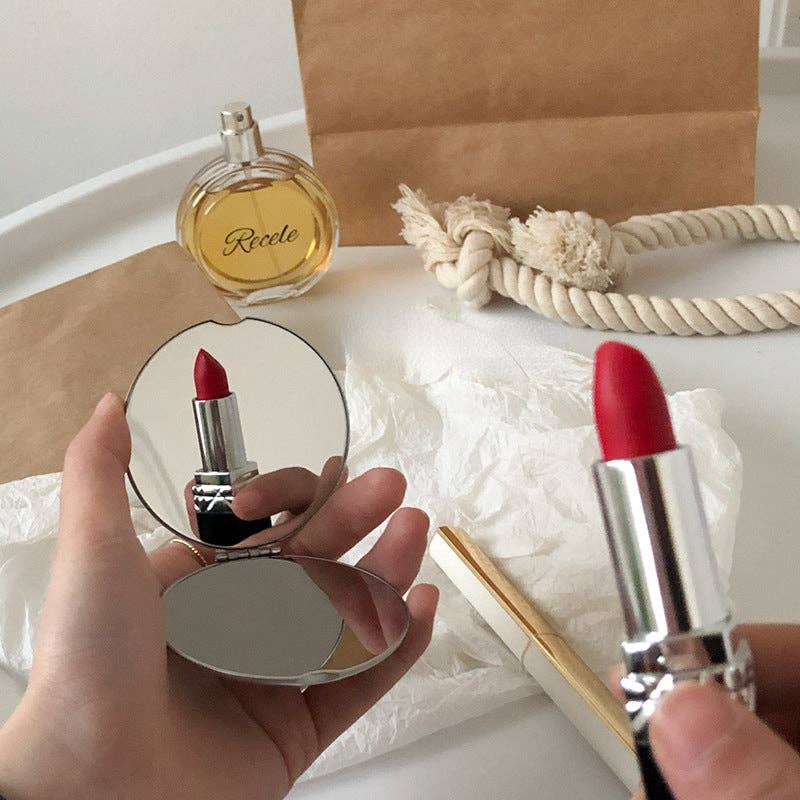 WEST AUSSIE SUPPLIES - Mirroray - Stainless Steel Portable Double Mirror: GOLD