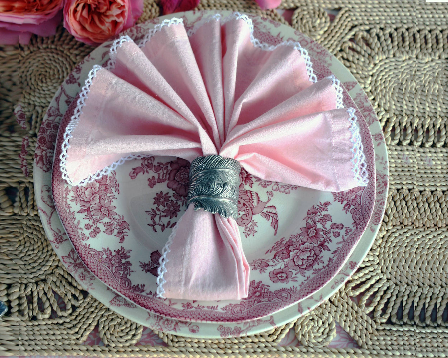 Vagabond House - Pewter Feather Napkin Ring