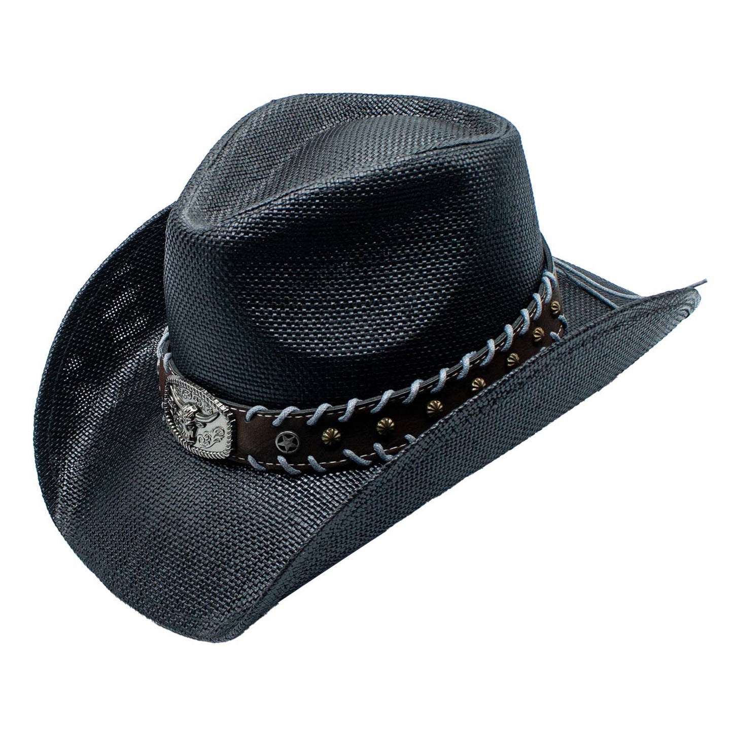 Peter Grimm - Sax Toyo Straw Buckle Steer Star Western Drifter Cowboy Hat