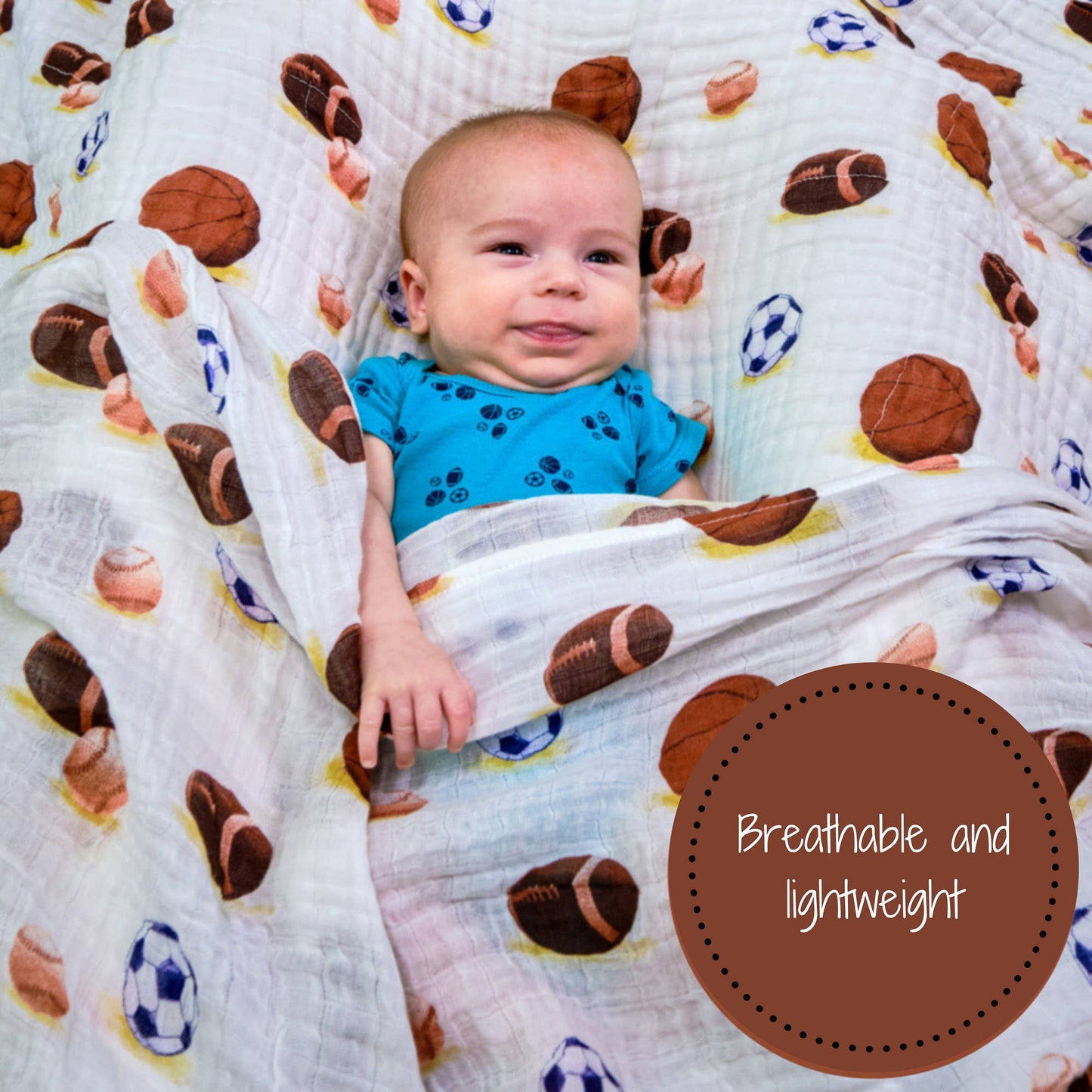 LollyBanks - Go Sports! Baby Swaddle Blanket