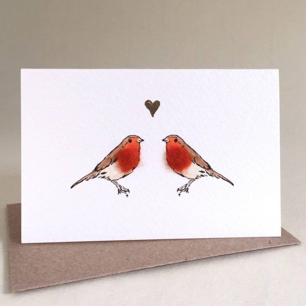 Papersheep UK - Mini Robins in love card