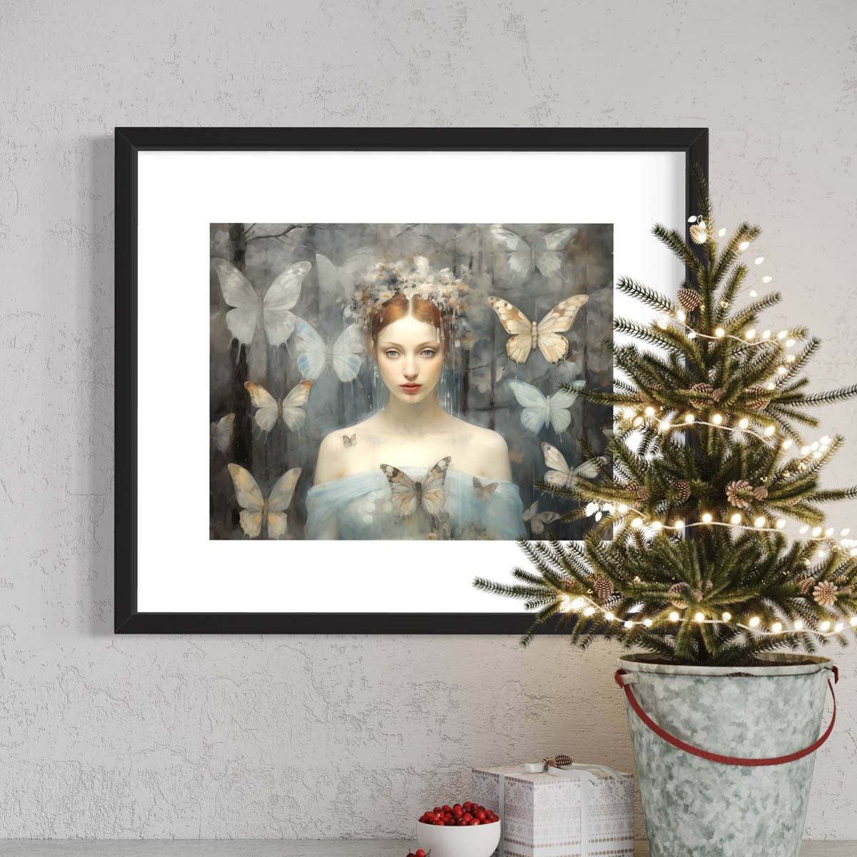 Salty Alyce - Butterfly Queen Gothic Winter Solstice Print 58RD