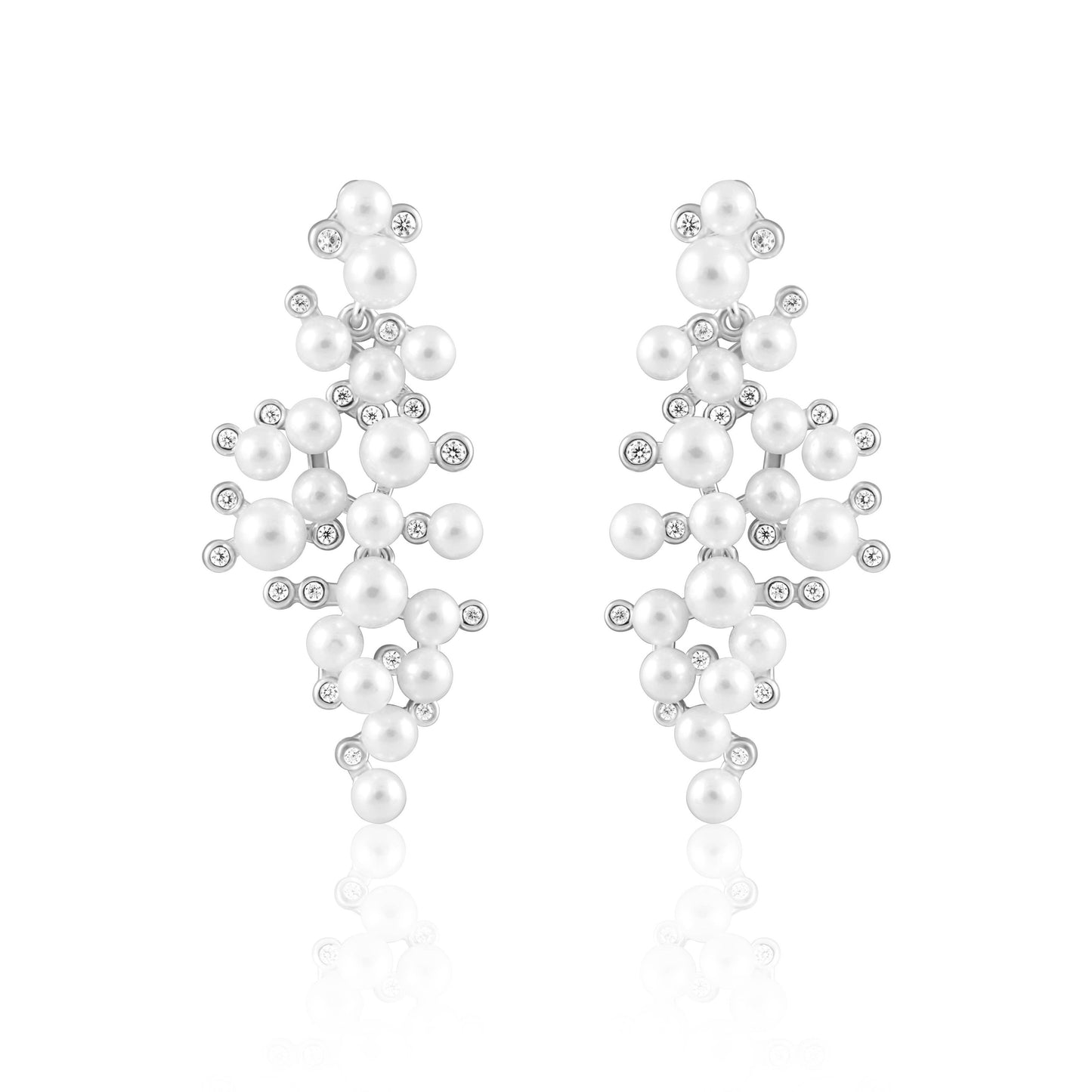 Sahira Jewelry Design - Tiffany Pearl Statement Earring: Gold