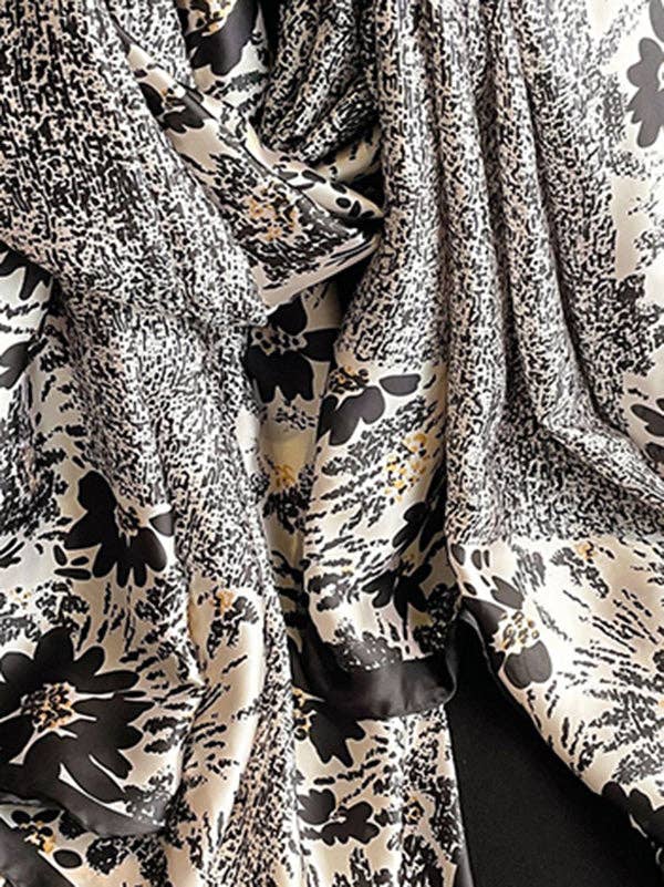 UZ Wholesale Store - Printed Shawl&Scarf: BLACK / One_size