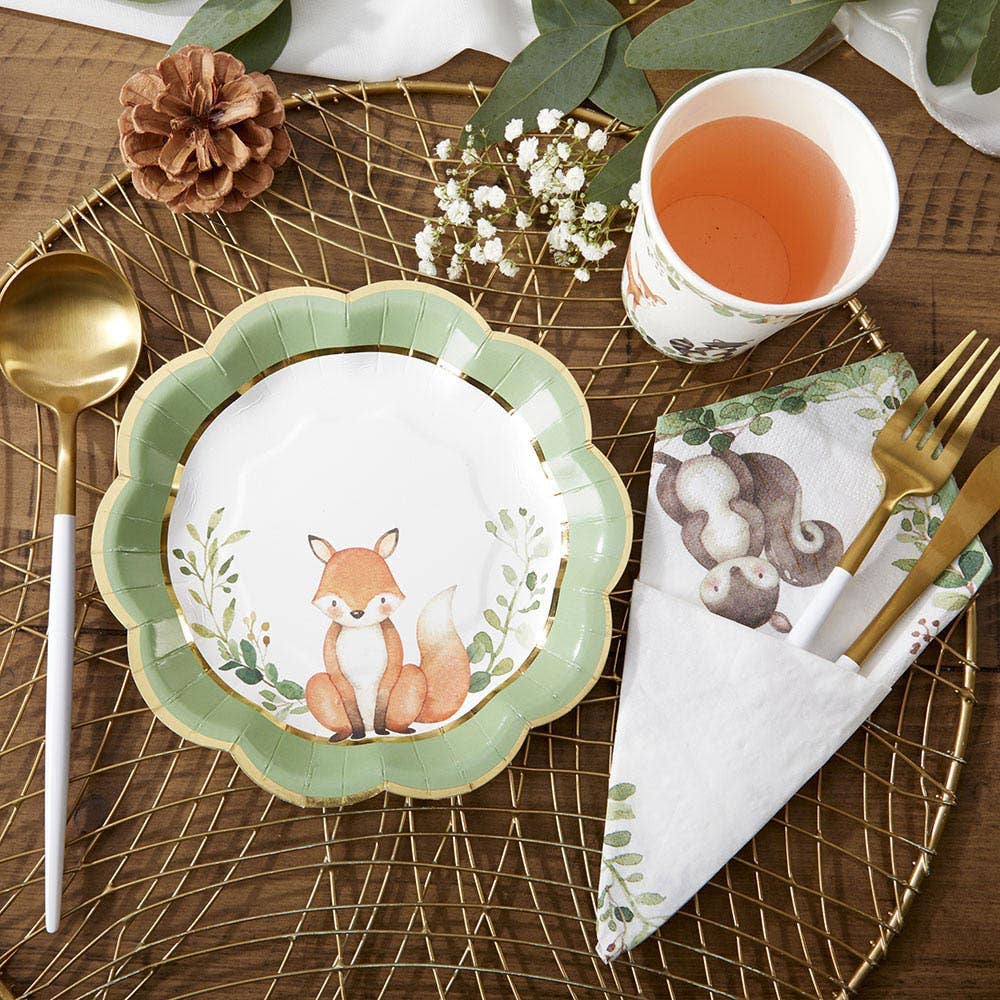 Kate Aspen - Woodland Baby 7 in. Premium Paper Plates (Set of 16)