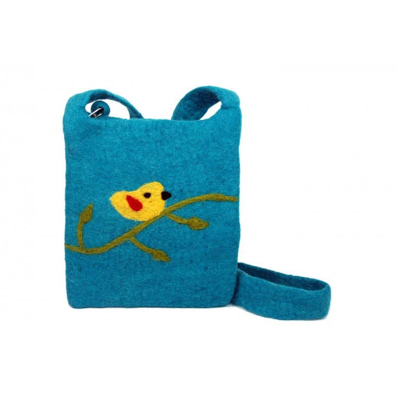 BNB Crafts Inc. - One Bird Cross Body Kids Bag: Green