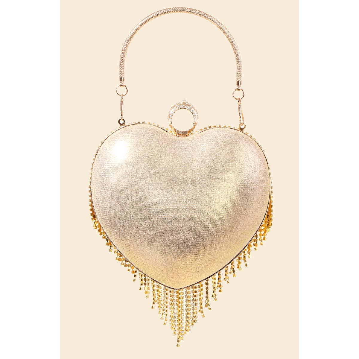 Anarchy Street - Rhinestone Fringe Heart Bag: G