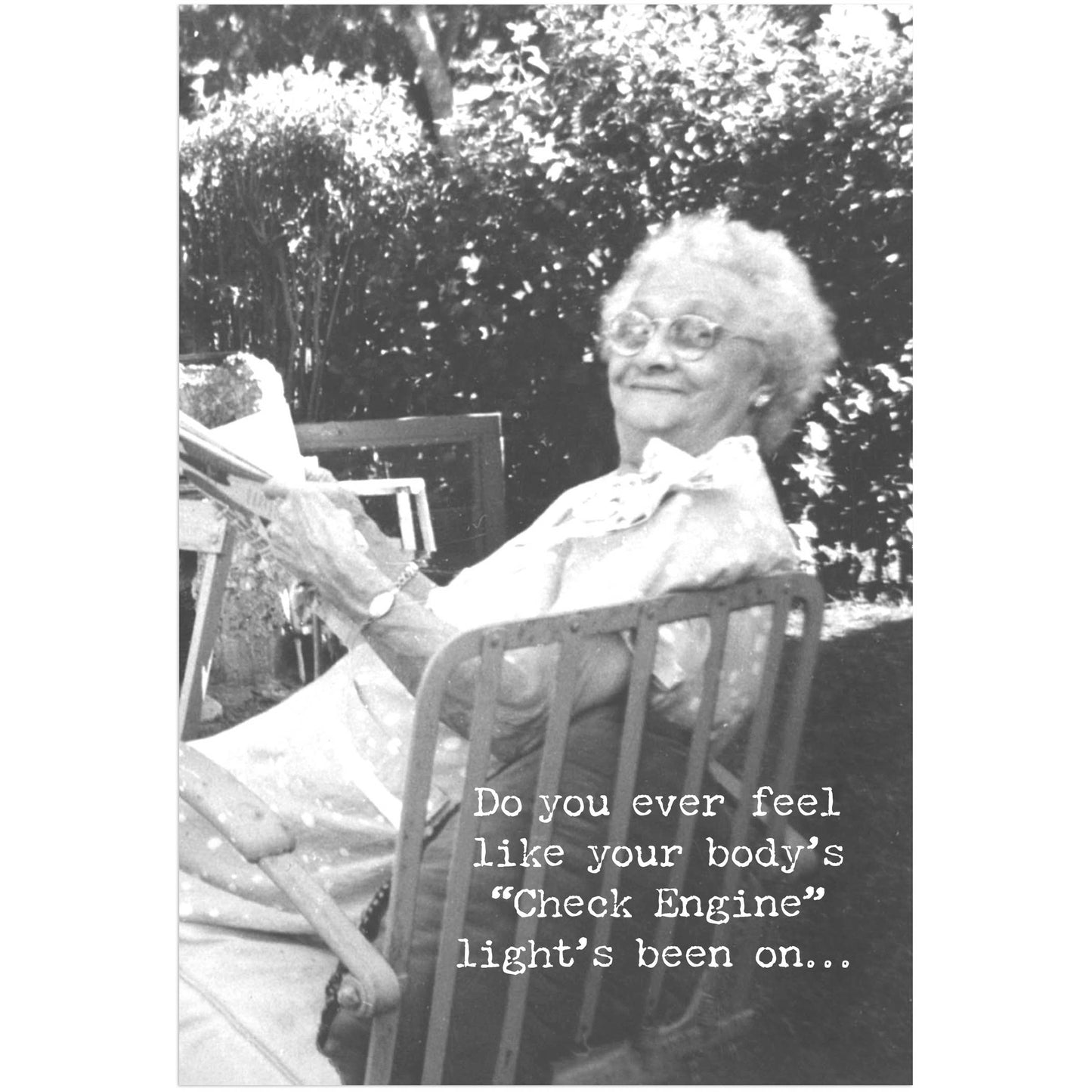 Primitives by Kathy - Check Engine Light Greeting Card