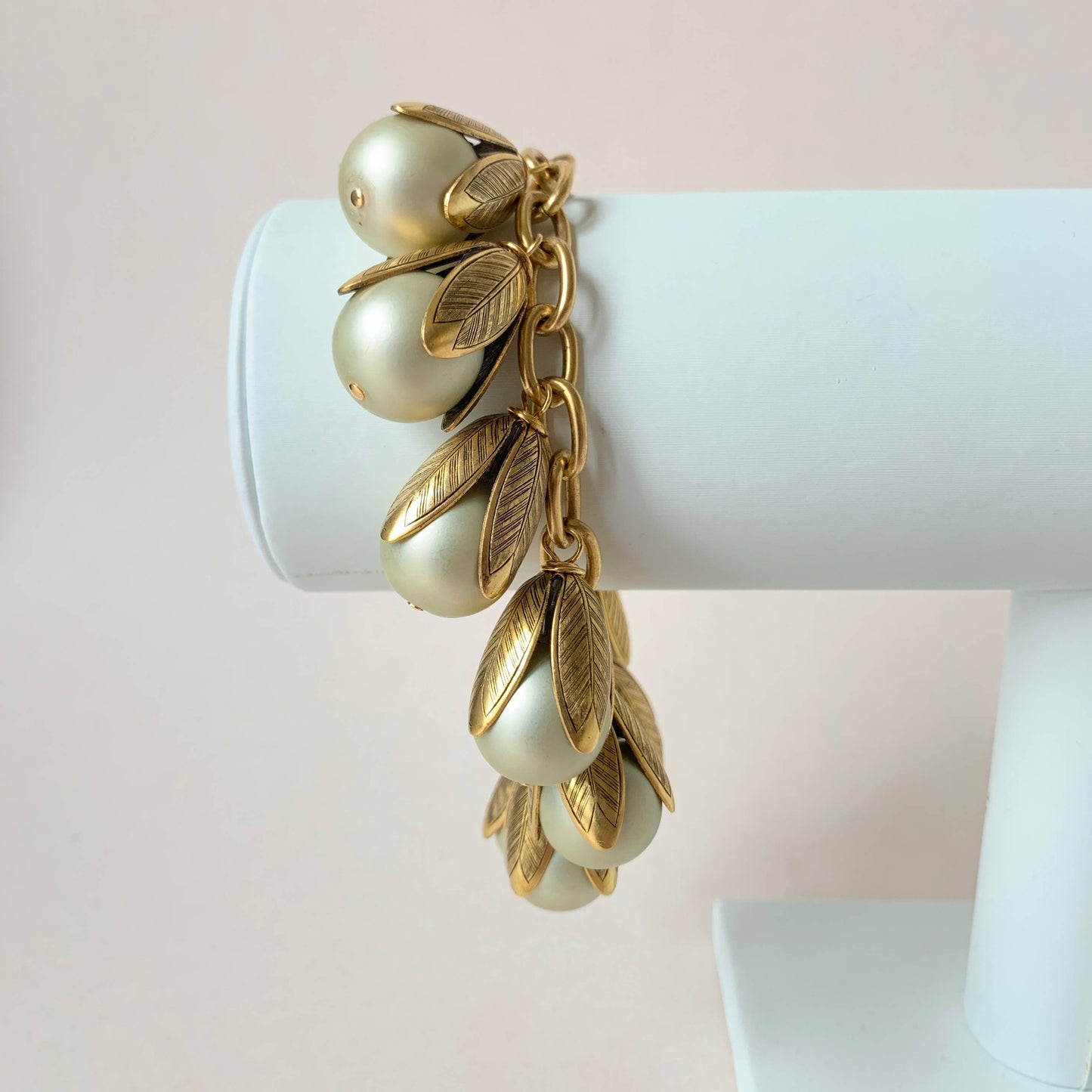 Lenora Dame - The Classic Bead Cap Bracelet - Matte Pearl Color Options: Cream