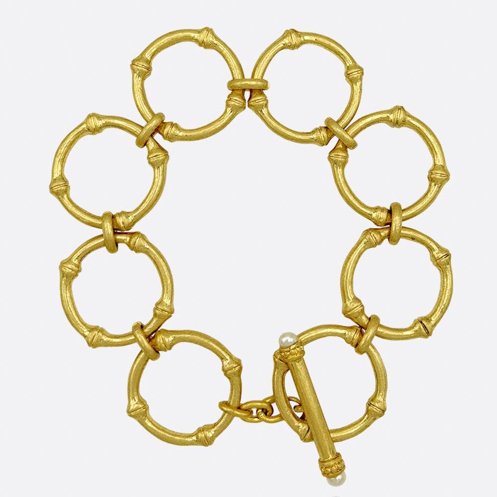 anbfashion - BAMBOO RING ALL AROUND TOGGLE BRACELET: Vg