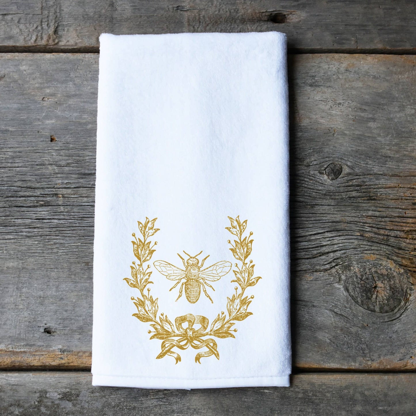 Fernville Creations - Gold Bee French Inspired Luxury Velour Hand Towel