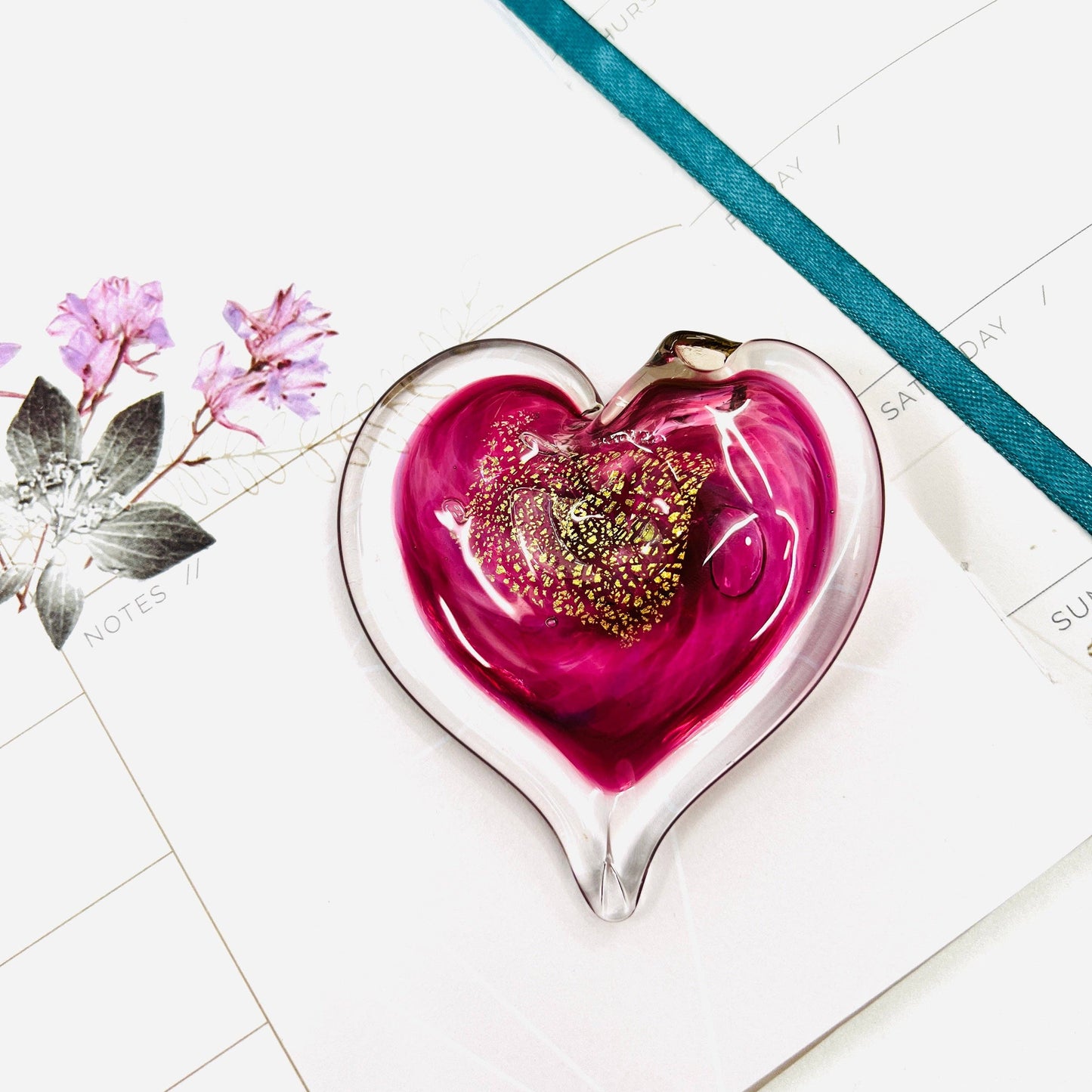 Luke Adams Glass - Birthstone Small 3" Hearts Set: 12 (1 of each)