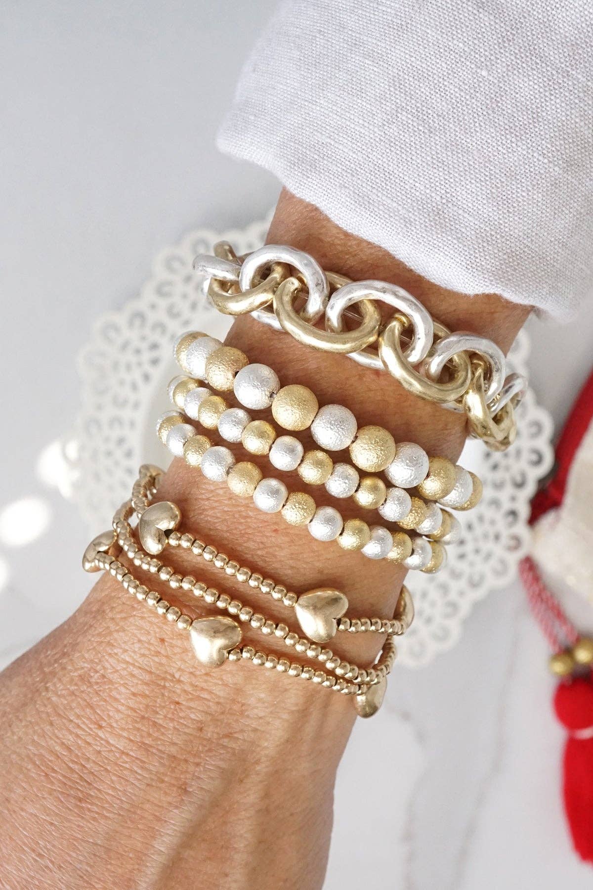 PennyLine inc - Chunky Chain Bracelet in Silver and Gold tone