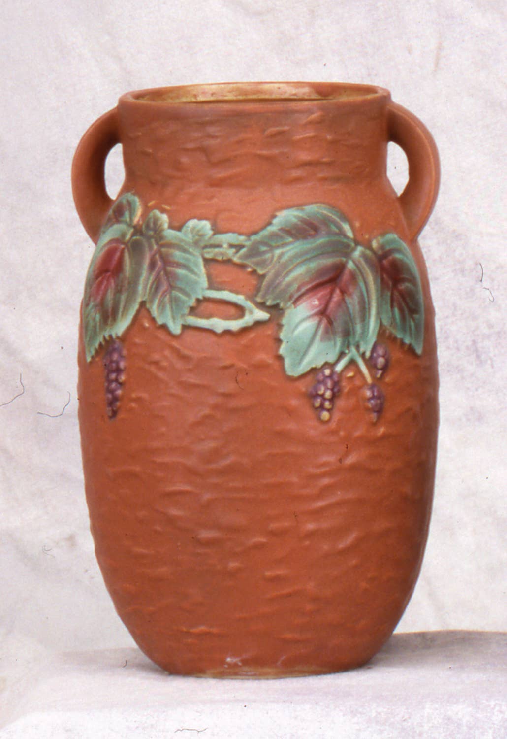 AA Importing - Roseville-Style, Blackberry Vase in Brown, 8"