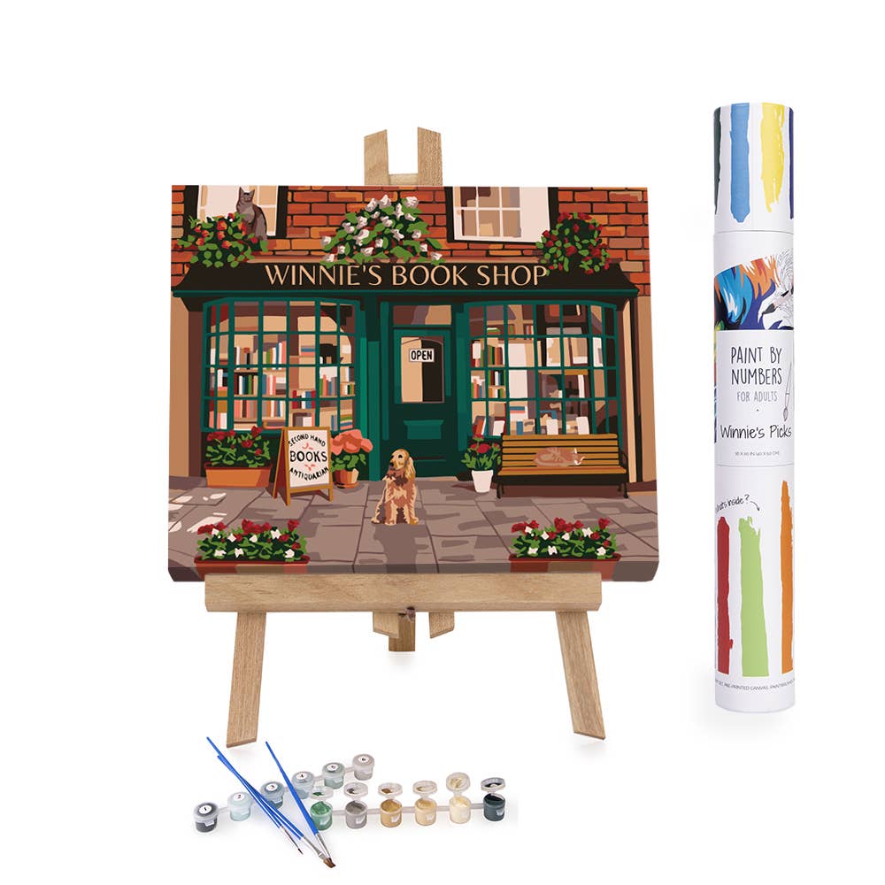 Winnie's Picks - Autumn Bookshop Paint Kit 2024: 16x20