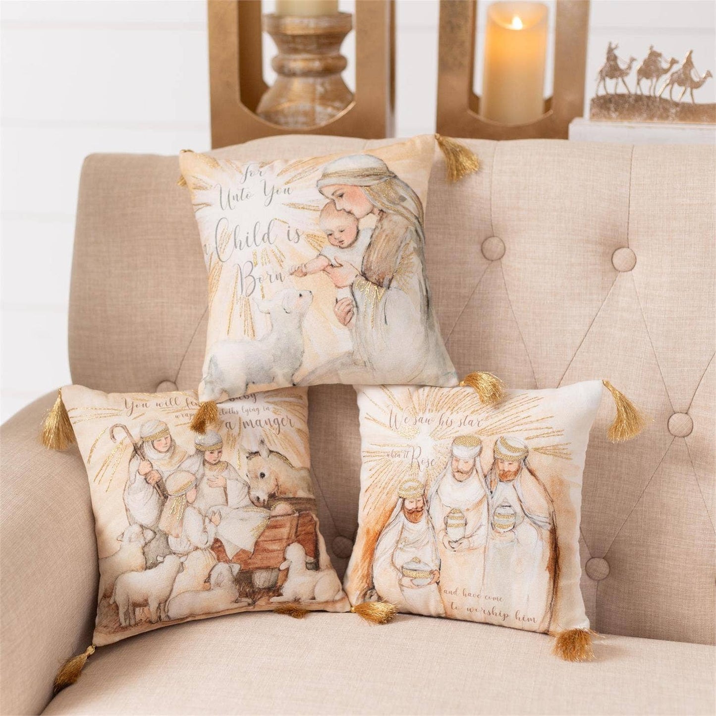Audrey's - Mini Pillows - Oh Holy Night (PK/3 AST)