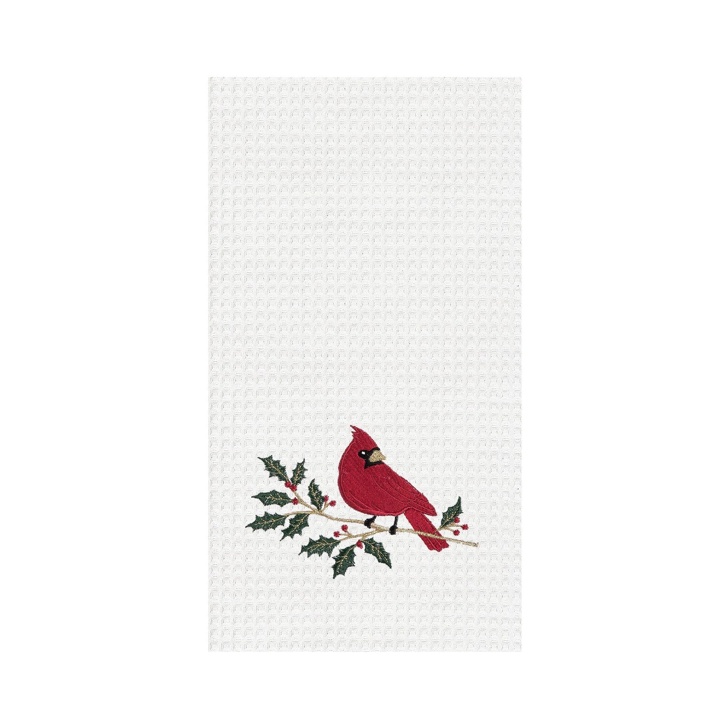 C&F Home - Christmas Cardinal Holly Kitchen Towel