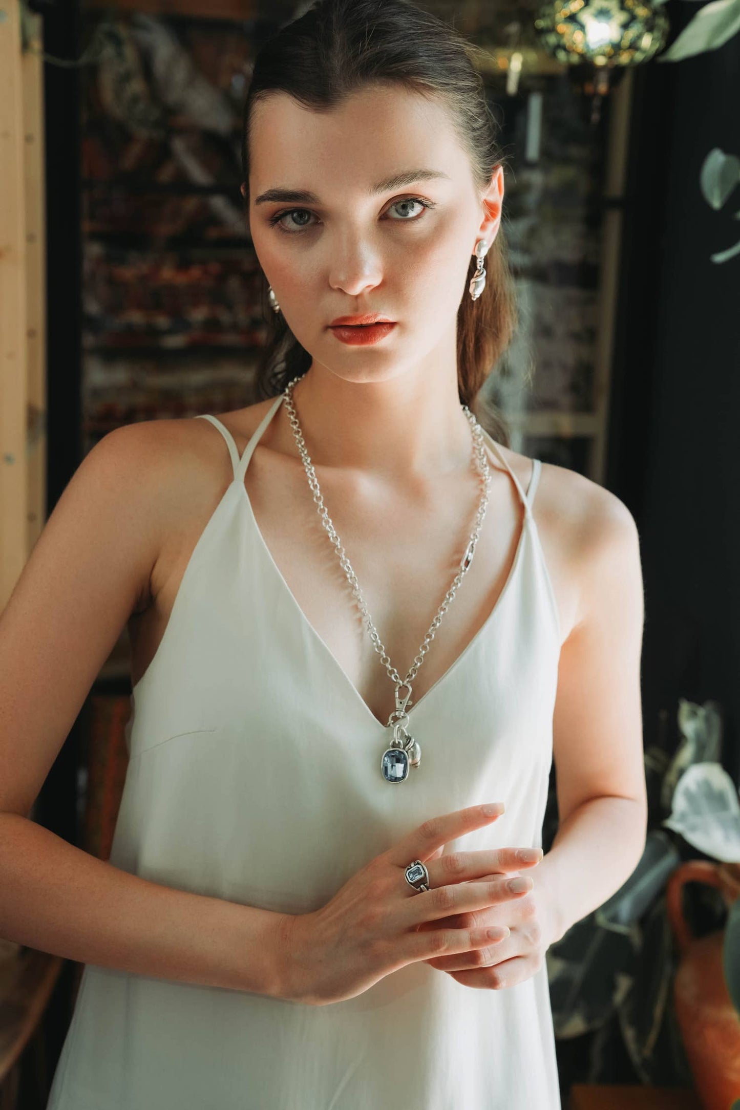 Chanour - Handmade Crystal Brass Ring - 6811