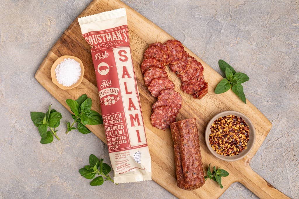 Foustman's Salami - PORK HOT TOSCANO | FOUSTMAN'S ALL-NATURAL UNCURED SALAMI