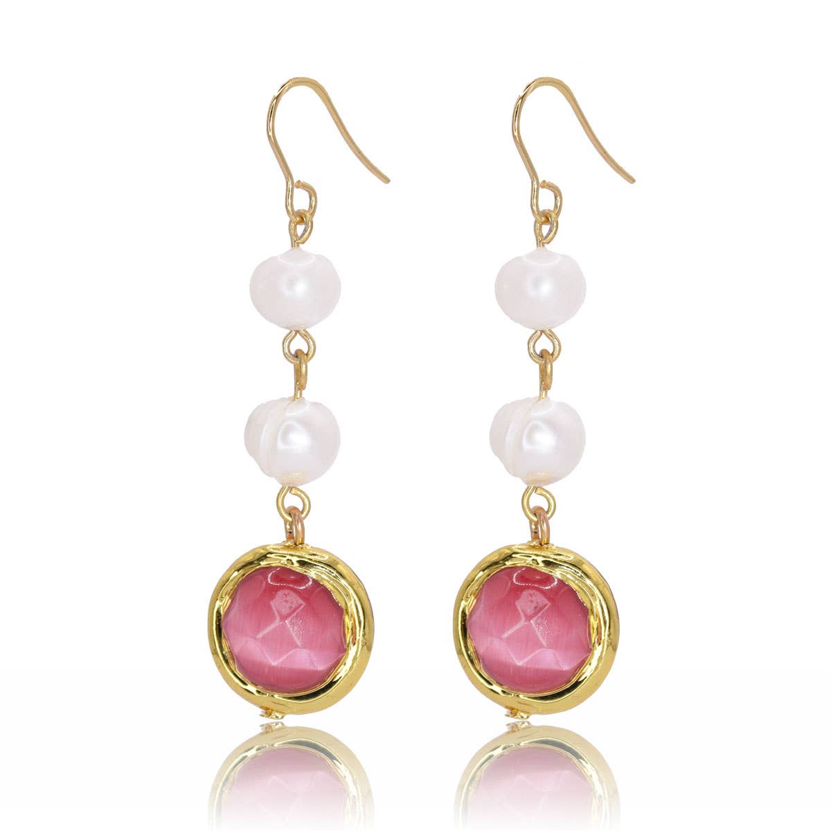 KARINE SULTAN - Dolce Linear drop Earrings: Sage Green
