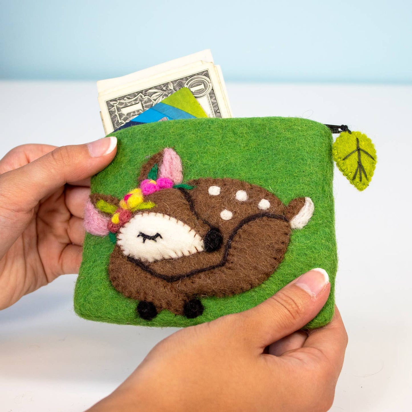 dZi Handmade - Sleeping Fawn Coin Purse