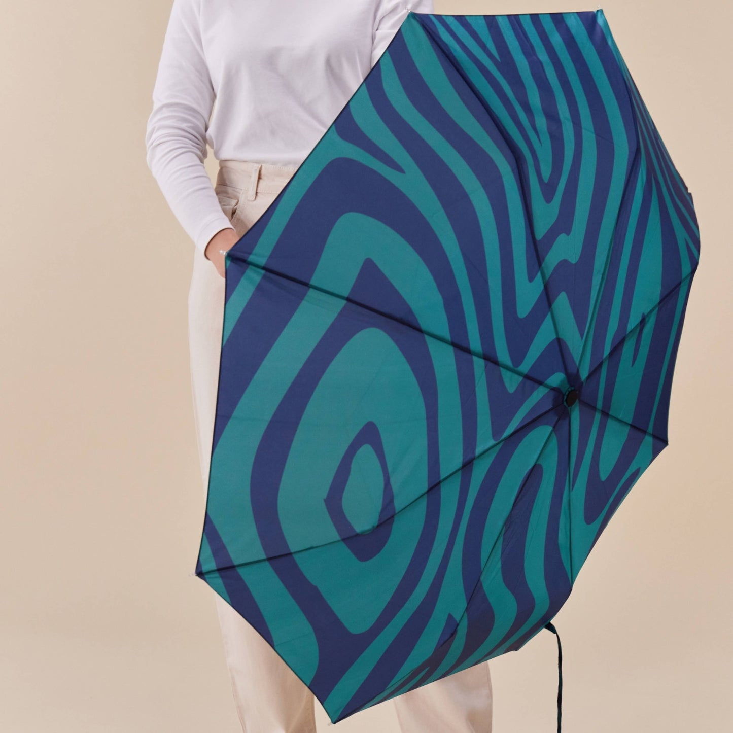 Original Duckhead US - Blue Swirl Compact Eco-Friendly Wind Resistant Umbrella