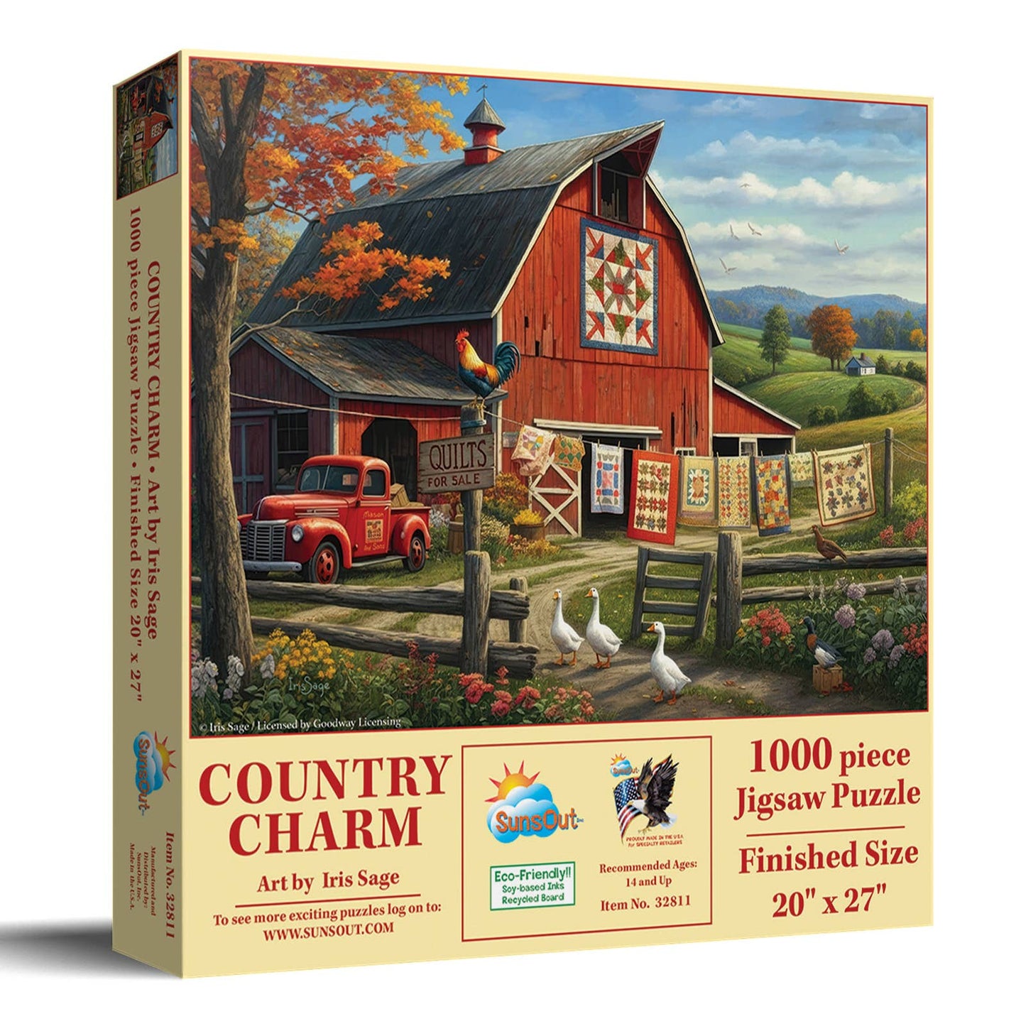 SunsOut - 0391 Country Charm 1000 pc Puzzle: 20x27