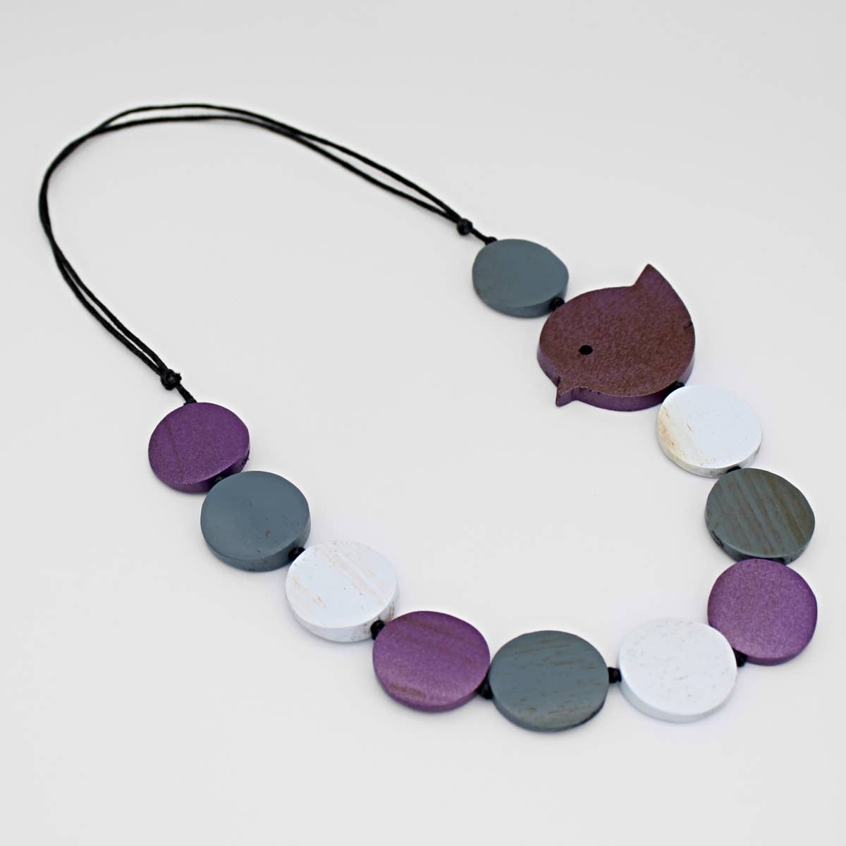 Sylca Designs - Purple Beaded Robin Necklace