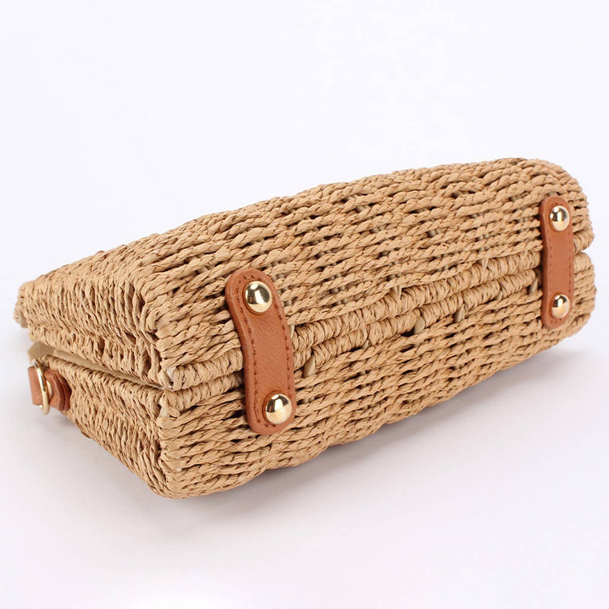 ACCITY - HIGH-END RETRO TEXTURED SHOULDER STRAW BAG_CWAB4694: CAMEL / (OS) 1