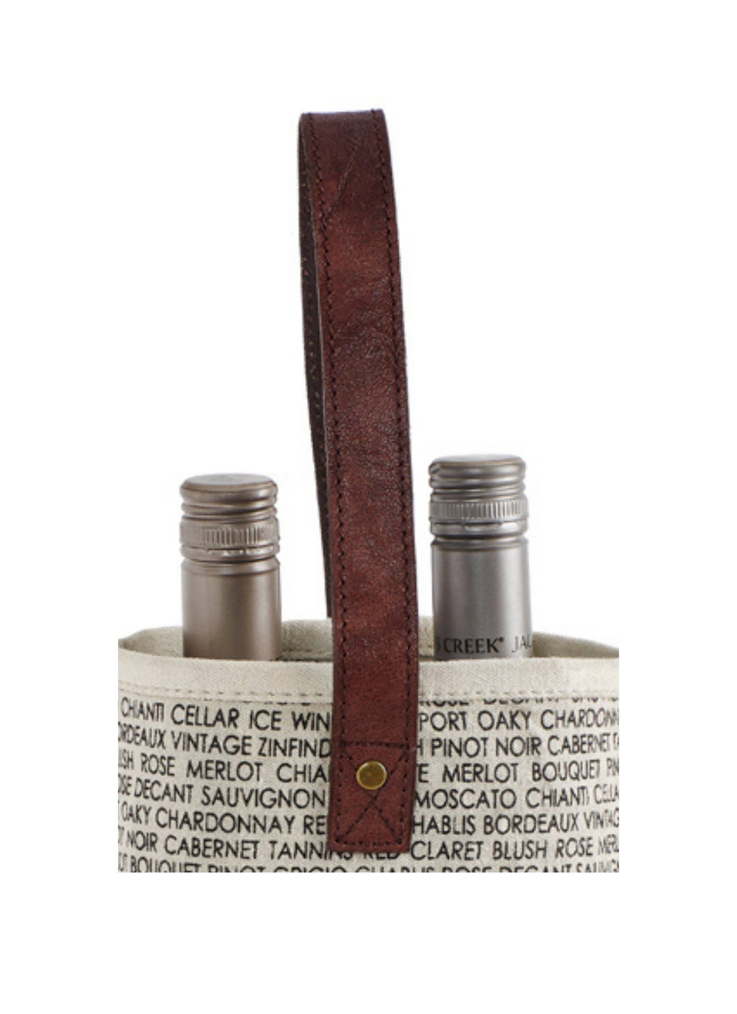 Mona B. - Wine Snob Up-Cycled Canvas Double Wine Bag M-5119