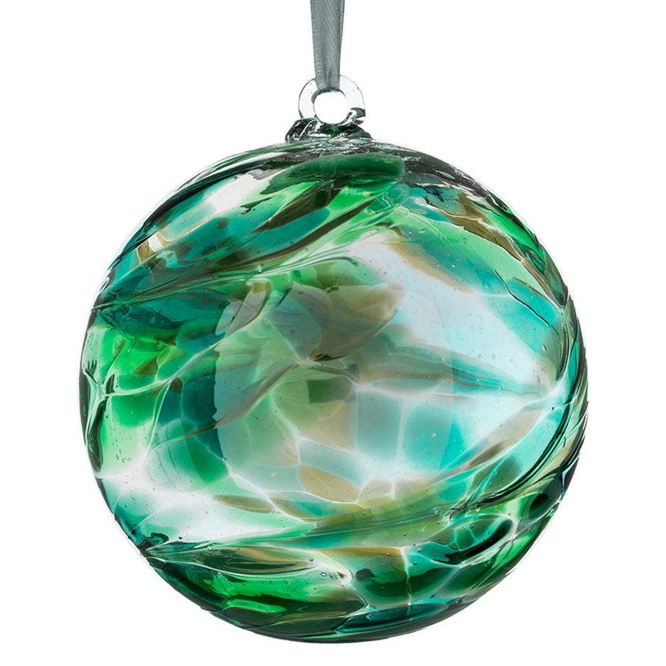 Sienna Glass - 10cm Friendship Ball - Emerald