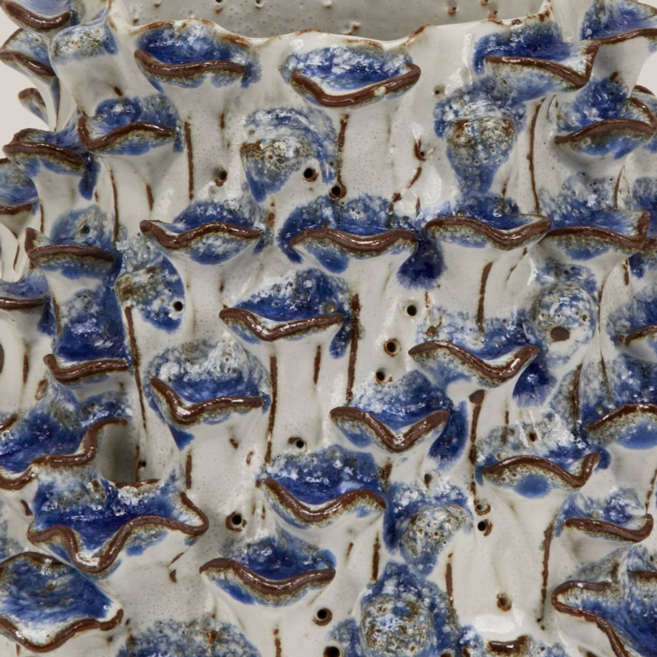 Continental Home - Hand Made Blue & White Coral Vase V176