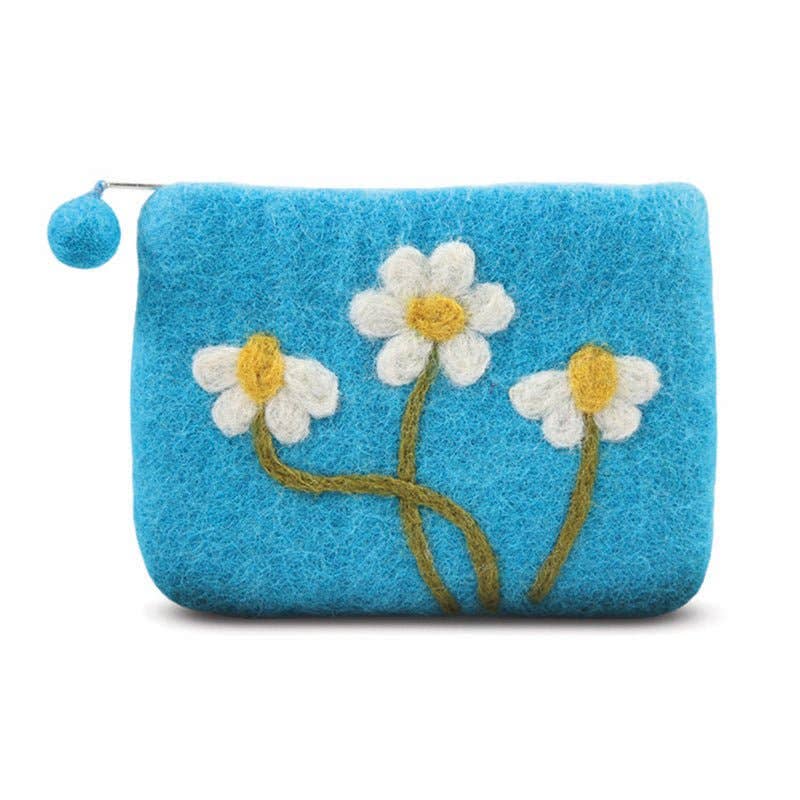 BNB Crafts Inc. - Needle Daisy Flowers Coin Purse: Green