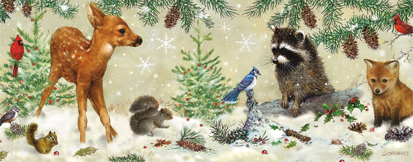 Peter Pauper Press - Winter Forest Friends Panoramic Holiday Boxed Cards