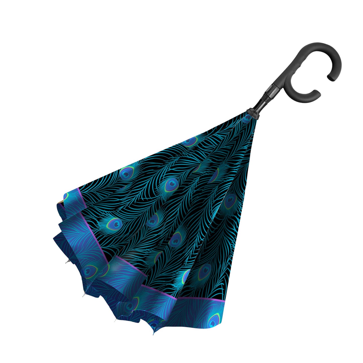 RainCaper - Peacock Reverse Inverted Umbrella