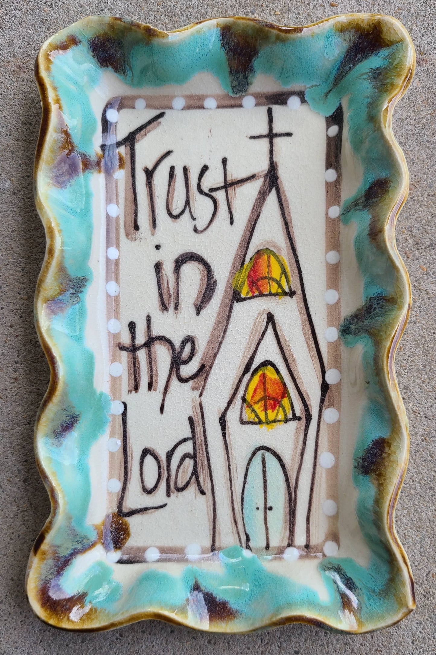 Heartfelt Traditions - Small Rectangle Plate (Drip Church Trust)