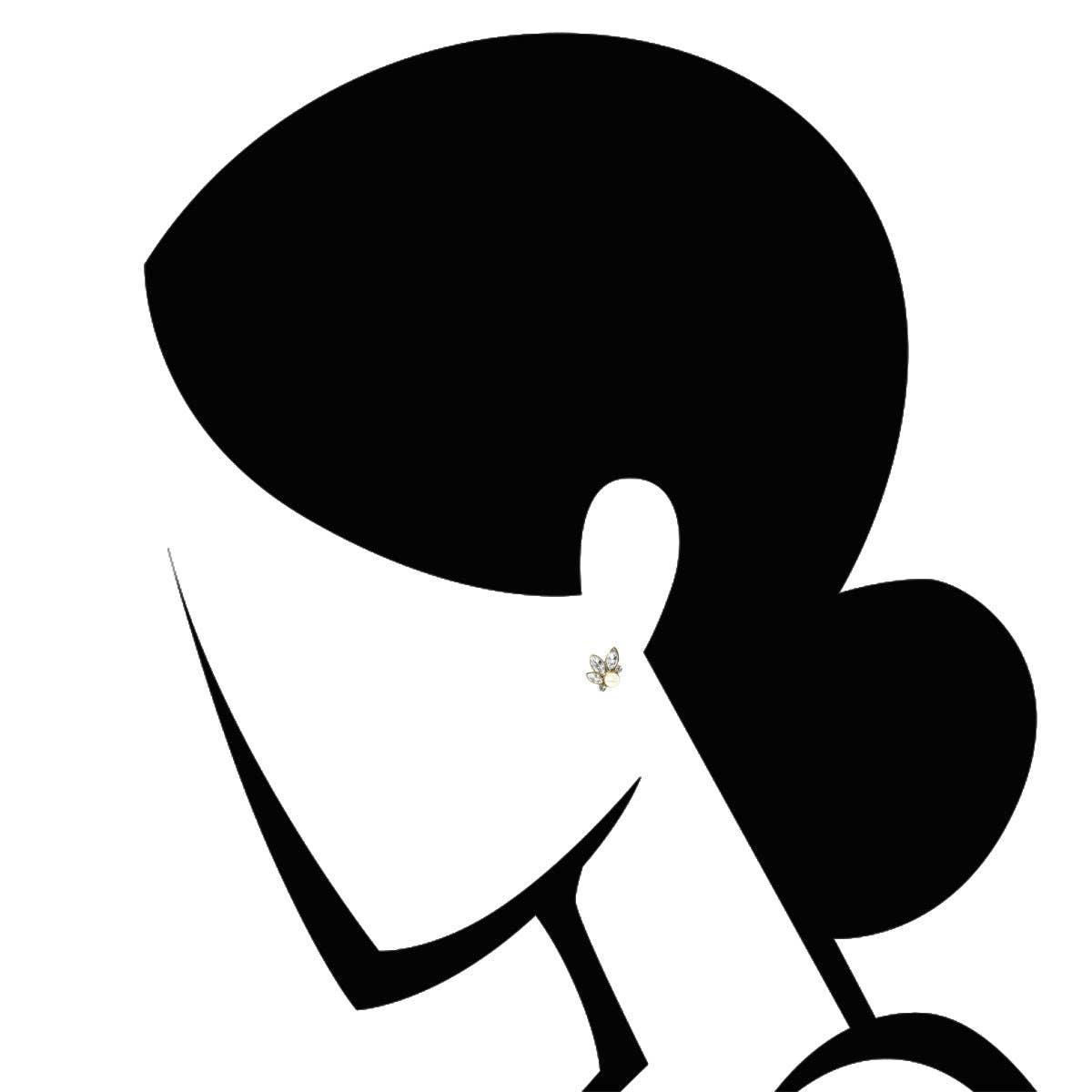 Lovett & Co - Leaf & Pearl Earring