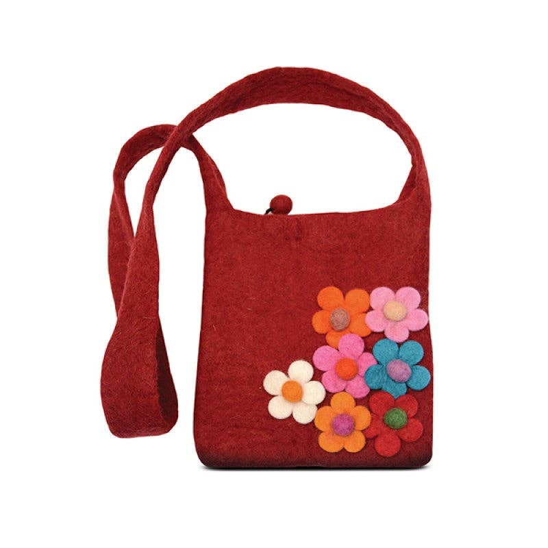 BNB Crafts Inc. - Side Flower Cross Body Kids Bag: Green