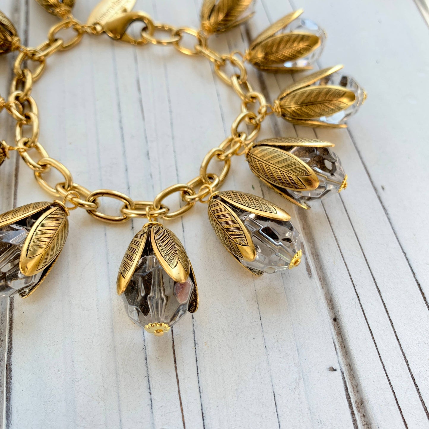 Lenora Dame - The Classic Bead Cap Bracelet - Lucite