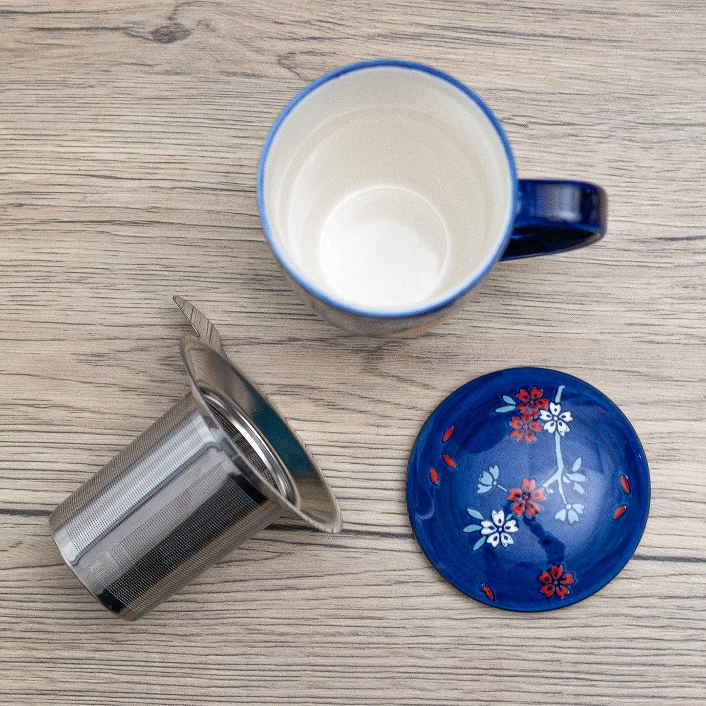 Urban Tokyo - Fuji Mountain Design 15oz Tea Mugs with Lid and Infuser for Loose Leaf Tea (4/32)