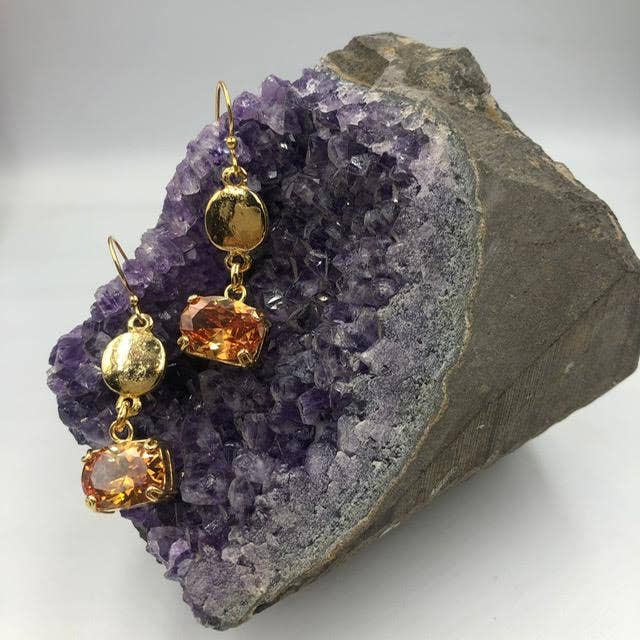 Volare - 5912G cubic zirconia Drop earrings: Clear