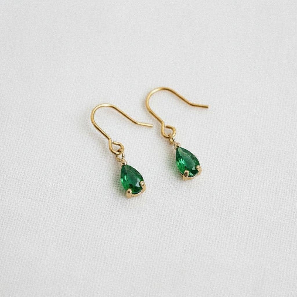 Ellemadera - Chic Gemstone Dangle Earrings