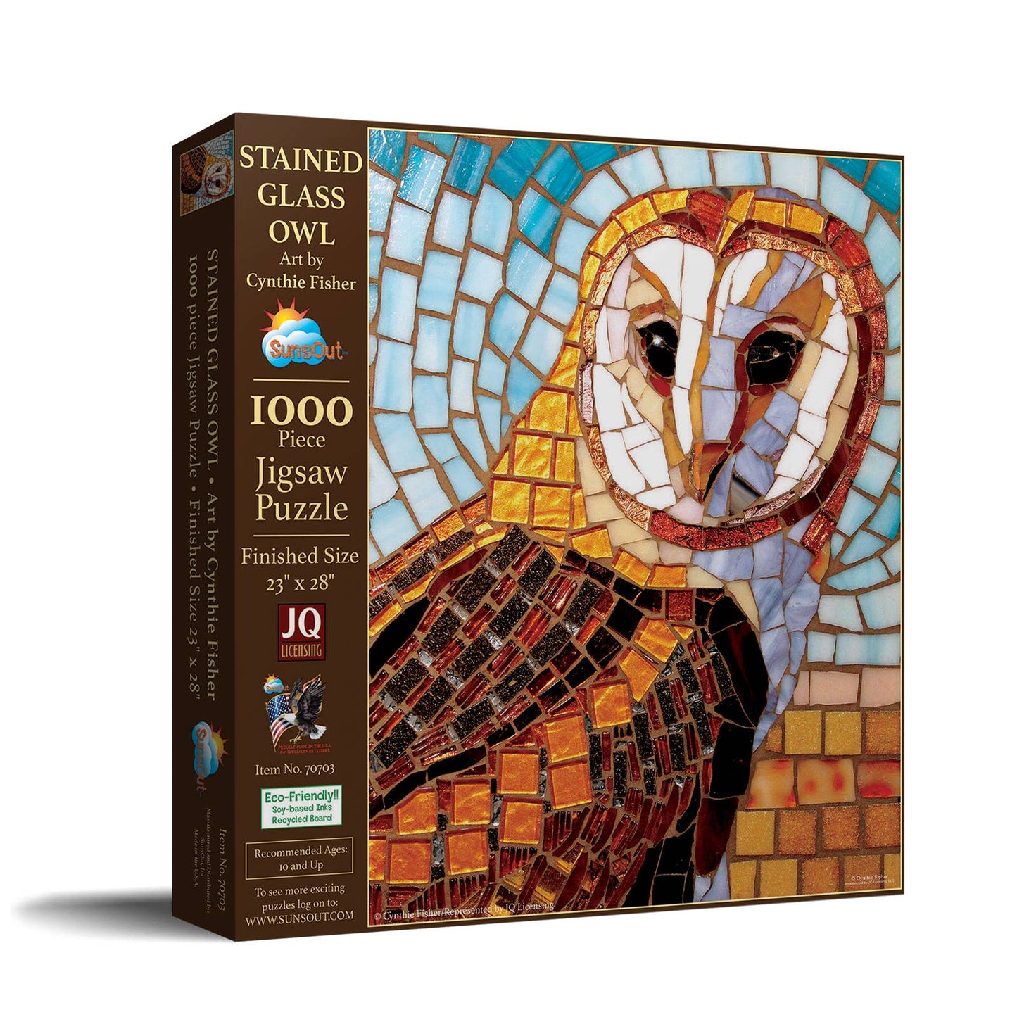 SunsOut - 0400 Stained Glass Owl 1000 pc Puzzle