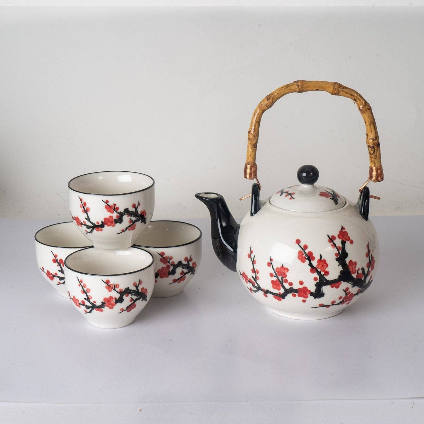 Urban Tokyo - Cherry Blossoms Tea Set 30 oz Tea Pot with 4 Cups (1/8)