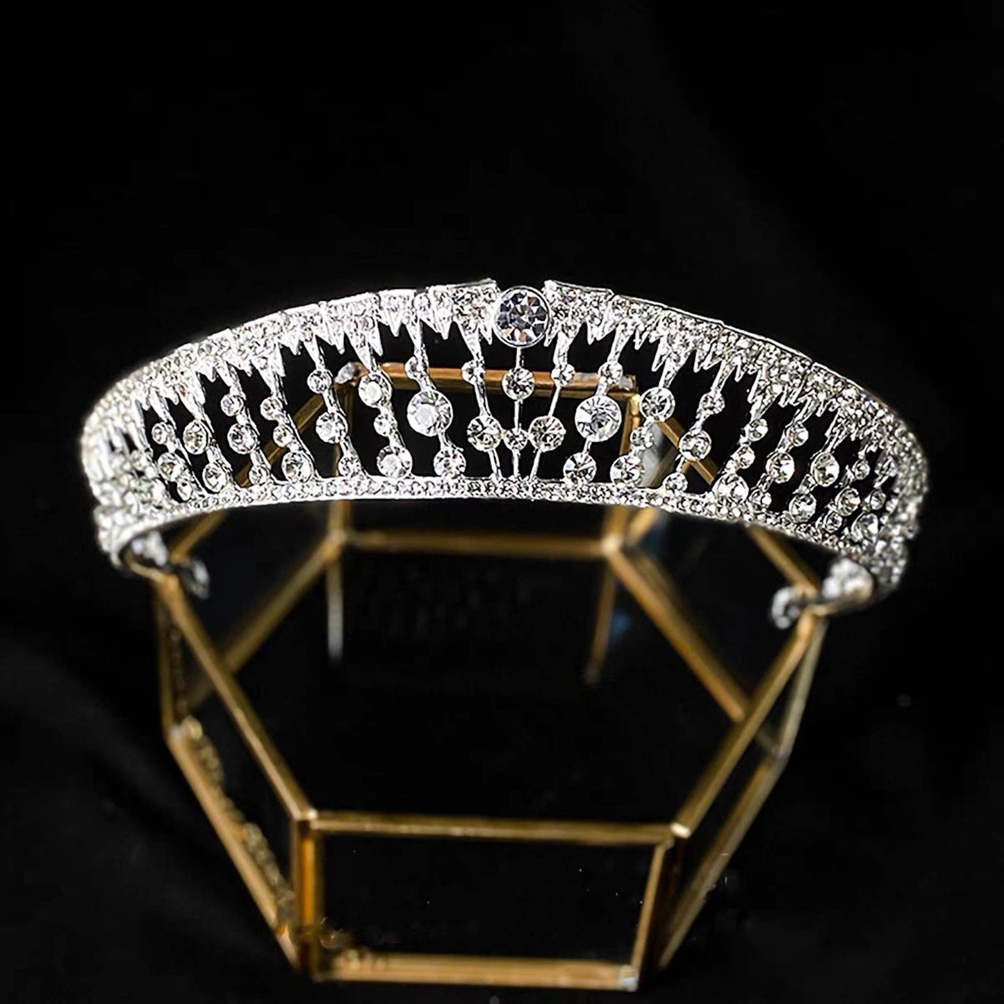 Cici’De Jewelry Amsterdam - Crystal Bridal Tiara with Zirconias: Princess Royal Elegance