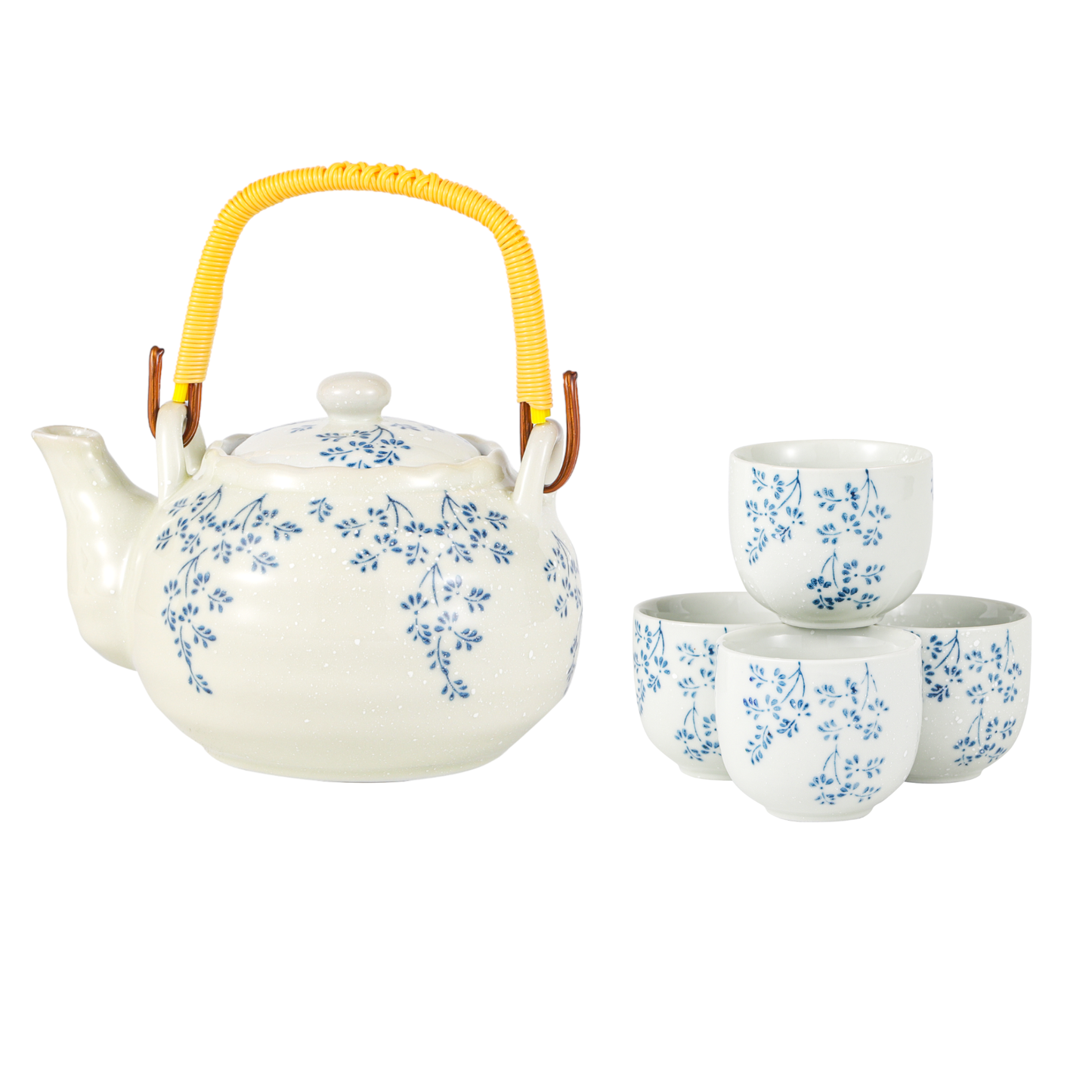 Urban Tokyo - Hana Shidare Floral Tea Set 22oz Tea Pot with 4 Cups (1/12)