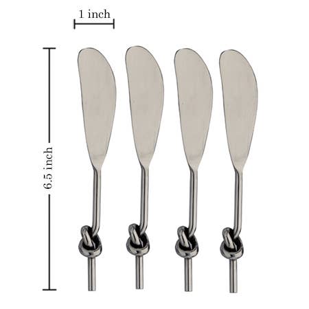 India Handicrafts Inc - 4-Piece SS Knot Handle Spreaders