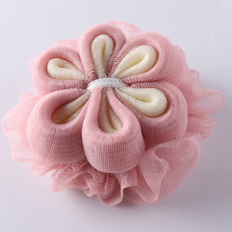 WEST AUSSIE SUPPLIES - PAPO- Flower Shower Pouf Premium Quality and Rich Foaming: GREEN