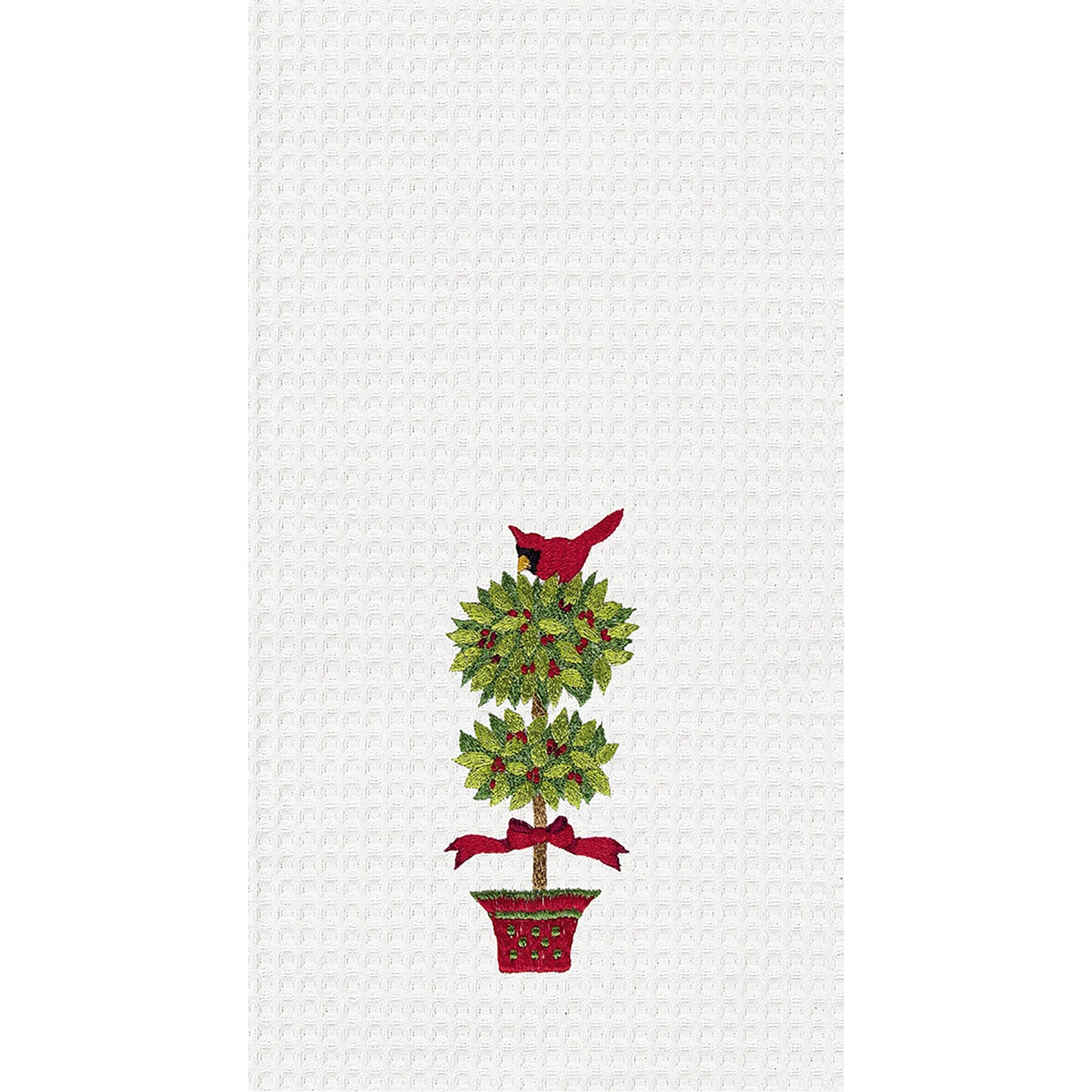 C&F Home - Christmas Cardinal In Topiary Kitchen Towel